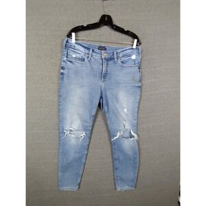 Silver Jeans Womens Jeans 34X29 Blue Denim Suki Skinny Street Grunge Western